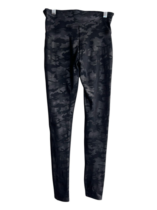 Spanx Size S Black Nylon Blend Camo Pull On Elastic Waist High Rise Leggings Black / S