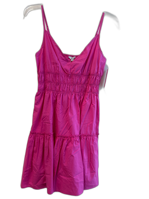 Rails Size XS Pink Cotton Spaghetti Strap Tiered Ruffle Detail V Neck Dress Pink / XS