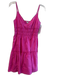 Rails Size XS Pink Cotton Spaghetti Strap Tiered Ruffle Detail V Neck Dress Pink / XS