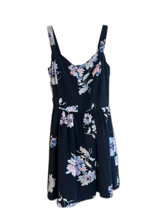 Joie Size XS Black & White Silk Strapless Floral Print Scrunched Back Dress Black & White / XS