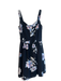 Joie Size XS Black & White Silk Strapless Floral Print Scrunched Back Dress Black & White / XS