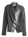 Bailey 44 Size S Black Rayon & Polyurethane Collared Asymetric Zip Jacket Black / S