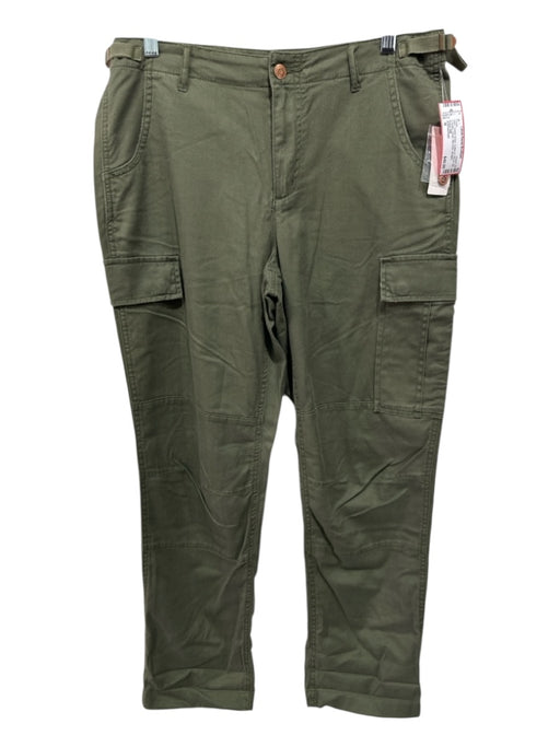 Anthropologie Size M Hunter Green Cotton & Tencel Zip & Button Cargo Pants Hunter Green / M
