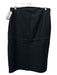 Prada Size 46 Black Virgin Wool Side Zips Zip Pockets Pencil Knee length Skirt Black / 46