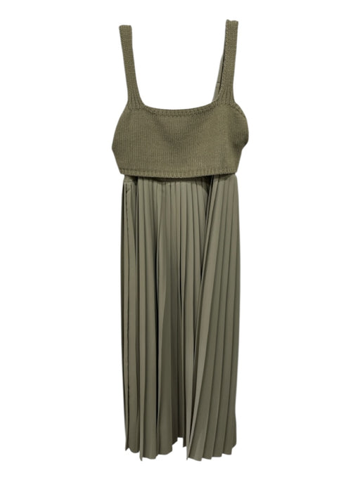 Mare Mare x Anthropologie Size M Olive Green Viscose Spaghetti Strap Midi Dress Olive Green / M
