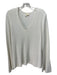 Moth Size L Off White Cotton & Rayon Long Sleeve V Neck Knit Sweater Off White / L