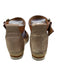 See By Chloe Shoe Size 38 Bronze & Brown Leather Upper Scalloped Edge Espadrille Bronze & Brown / 38