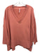 Free People Size Small Peach Nylon Blend Rib Knit Ribbed Detail Oversize Sweater Peach / Small