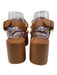 See By Chloe Shoe Size 38 Tan Brown Leather Upper Two Strap Chain Detail Sandals Tan Brown / 38
