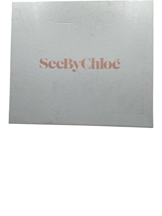 See By Chloe Shoe Size 38 Tan Brown Leather Upper Two Strap Chain Detail Sandals Tan Brown / 38