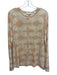 Vince Size L Peach & White Pima Cotton Tie Dye Long Sleeve Top Peach & White / L