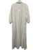 Maeve Size Medium White Linen Button Down Collared Long Sleeve Maxi Dress White / Medium