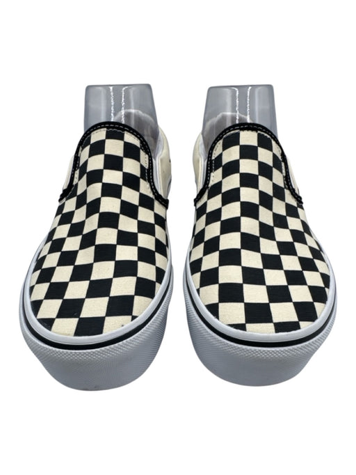 Vans Shoe Size 8 Black, Cream, White Canvas Checkered Slip On Platform Sneakers Black, Cream, White / 8