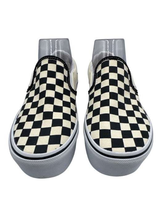 Vans Shoe Size 8 Black, Cream, White Canvas Checkered Slip On Platform Sneakers Black, Cream, White / 8