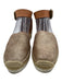 See By Chloe Shoe Size 38 Bronze & Brown Leather Upper Scalloped Edge Espadrille Bronze & Brown / 38