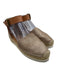 See By Chloe Shoe Size 38 Bronze & Brown Leather Upper Scalloped Edge Espadrille Bronze & Brown / 38