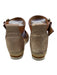 See By Chloe Shoe Size 38 Bronze & Brown Leather Upper Scalloped Edge Espadrille Bronze & Brown / 38