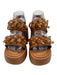 See By Chloe Shoe Size 38 Tan Brown Leather Upper Two Strap Chain Detail Sandals Tan Brown / 38