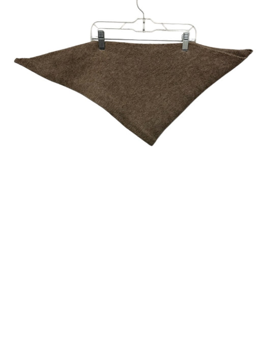 The Fleece Company Beige Viscose Blend Heathered Knit Wrap Drape Shawl Beige