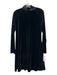 Pomander Place Size L Black Polyester Blend Velvet Long Sleeve high neck Dress Black / L