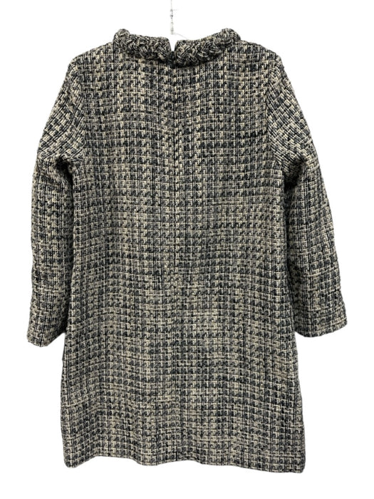Tuckernuck Size L Beige, Black & Gray Polyester Long Sleeve Tweed Back Zip Dress Beige, Black & Gray / L