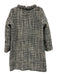 Tuckernuck Size L Beige, Black & Gray Polyester Long Sleeve Tweed Back Zip Dress Beige, Black & Gray / L