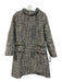 Tuckernuck Size L Beige, Black & Gray Polyester Long Sleeve Tweed Back Zip Dress Beige, Black & Gray / L