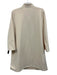 Tuckernuck Size L Cream White Polyester Blend Long Sleeve 1/2 Button Dress Cream White / L