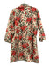 Tuckernuck Size L Pink, Green & Red Cotton Blend Floral 3/4 Dolman Sleeve Dress Pink, Green & Red / L