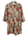 Tuckernuck Size L Pink, Green & Red Cotton Blend Floral 3/4 Dolman Sleeve Dress Pink, Green & Red / L