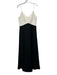 Pomander Place Size L White & Black Rayon Blend Spaghetti Strap V Neck Dress White & Black / L