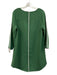 Tuckernuck Size L Green & White Polyester Contrast Piping Long Sleeve Dress Green & White / L