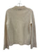 White + Warren Size M Cream White Cashmere Cable Knit Mock Neck Pullover Sweater Cream White / M