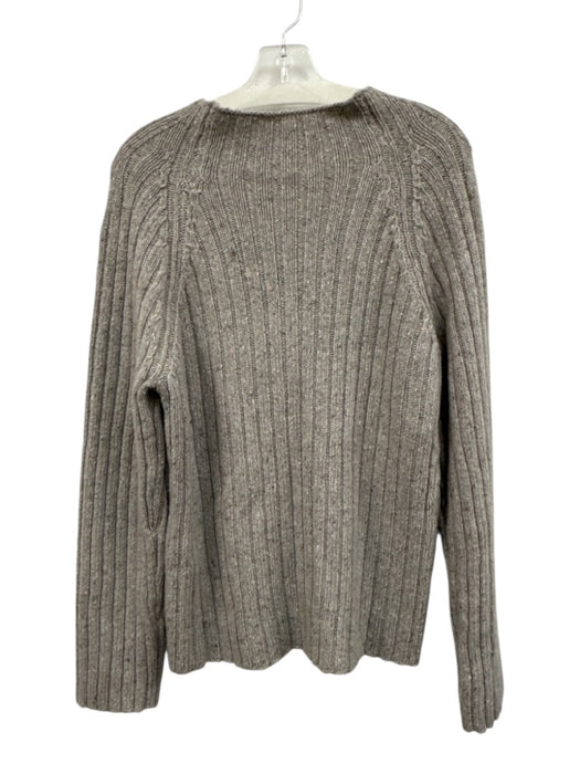 Ciao Lucia Size L Dusty Purple Wool Blend Ribbed Knit Mock Neck Pullover Sweater Dusty Purple / L
