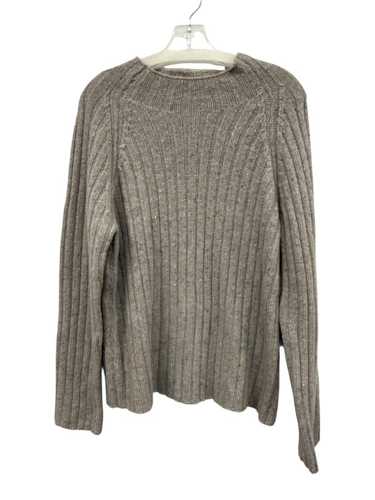 Ciao Lucia Size L Dusty Purple Wool Blend Ribbed Knit Mock Neck Pullover Sweater Dusty Purple / L