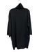 Pomander Place Size L Black Rayon Blend Shimmer Knit Turtleneck Sweater Dress Black / L