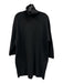 Pomander Place Size L Black Rayon Blend Shimmer Knit Turtleneck Sweater Dress Black / L