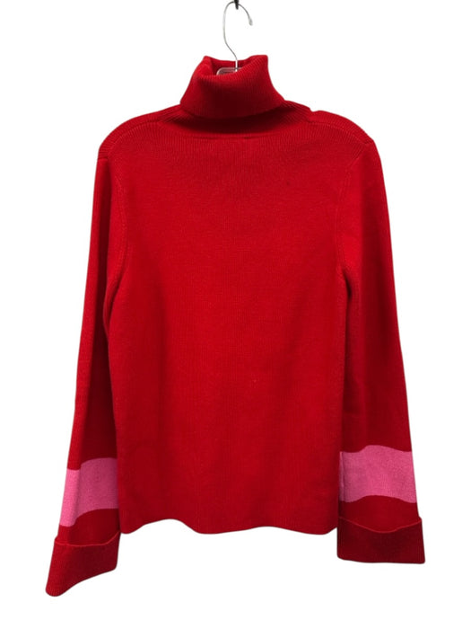 Hyacinth House Size L Red & Pink Missing Fabric Tag Ribbed Knit Pullover Sweater Red & Pink / L