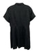 Hill House Size L Black Linen Blend Button Down Collar Mini Dress Black / L