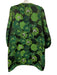 Pomander Place Size XL Mixed Greens Polyester Brocade Floral Button Detail Dress Mixed Greens / XL
