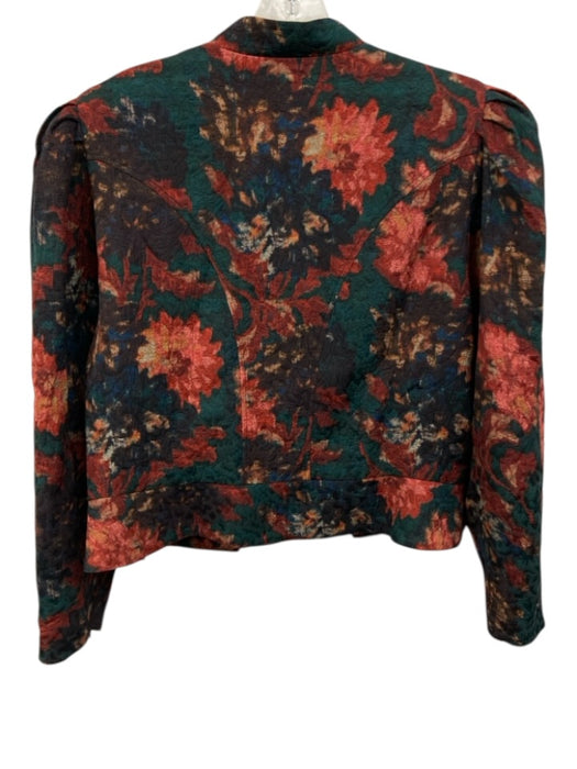 Tuckernuck Size XL red, green, maroon Cotton Blend Jacquard stand collar Jacket red, green, maroon / XL