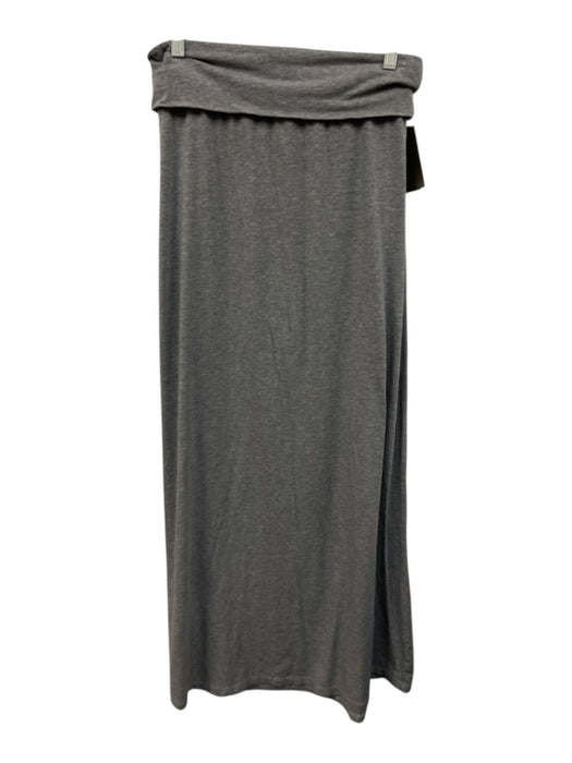 Splendid Size M Gray Cotton Blend Heathered foldover waist Maxi Skirt Gray / M