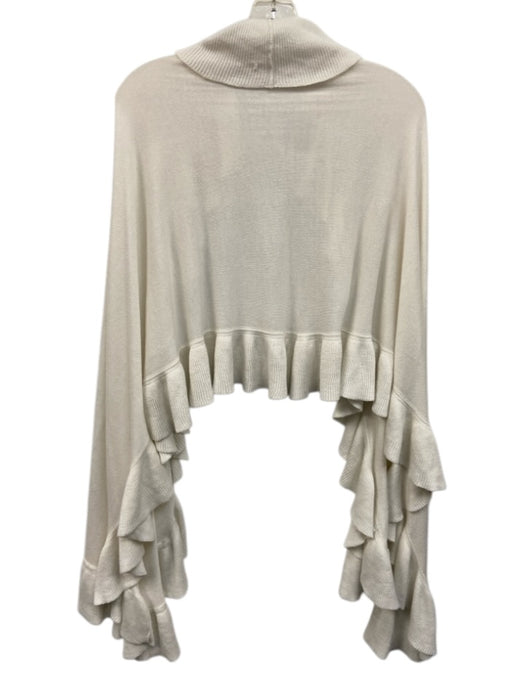 Kerisma Size One Size Ivory White Cashmere Blend Ribbed Trim flounce Sweater Ivory White / One Size
