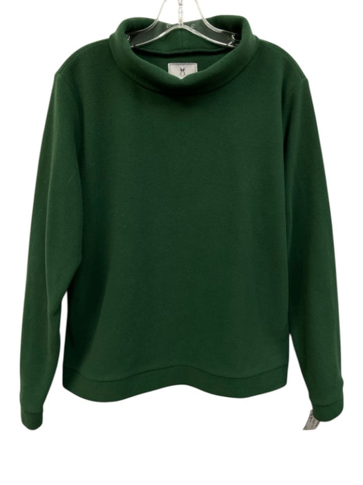 Dudley Stephens Size XL Green Polyester Fleece Turtleneck Pullover Sweater Green / XL