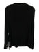 Tuckernuck Size L Black Acetate Blend Mock Neck Button Shoulder Long Sleeve Top Black / L