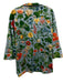 Tuckernuck Size M Blue, Green, Red Cotton Blend Floral Quarter Button Top Blue, Green, Red / M