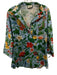 Tuckernuck Size M Blue, Green, Red Cotton Blend Floral Quarter Button Top Blue, Green, Red / M