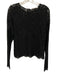 Sea New York Size 10 Black Cotton Blend Lace Floral Back Zip Long Sleeve Top Black / 10