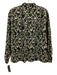 Tuckernuck Size M Navy Blue, Green, Beige Cotton High Neck Botanical Top Navy Blue, Green, Beige / M