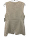 English Factory Size L Cream Polyester Tweed Button Front Sleeveless Vest Top Cream / L
